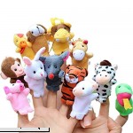 Happy Cherry 12Pcs Chinese Zodiac Finger Plush Puppet Animals Toy Models Set for Kids Preschool Kindergarten Education  B014KU8DRW